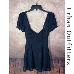 Urban Outfitters Black Festival Dress~Lace overlay w/lining~Women’s size S-EUC
